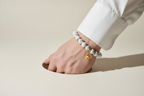 Aetheria Court Luxe — 10mm White Beaded Bracelet