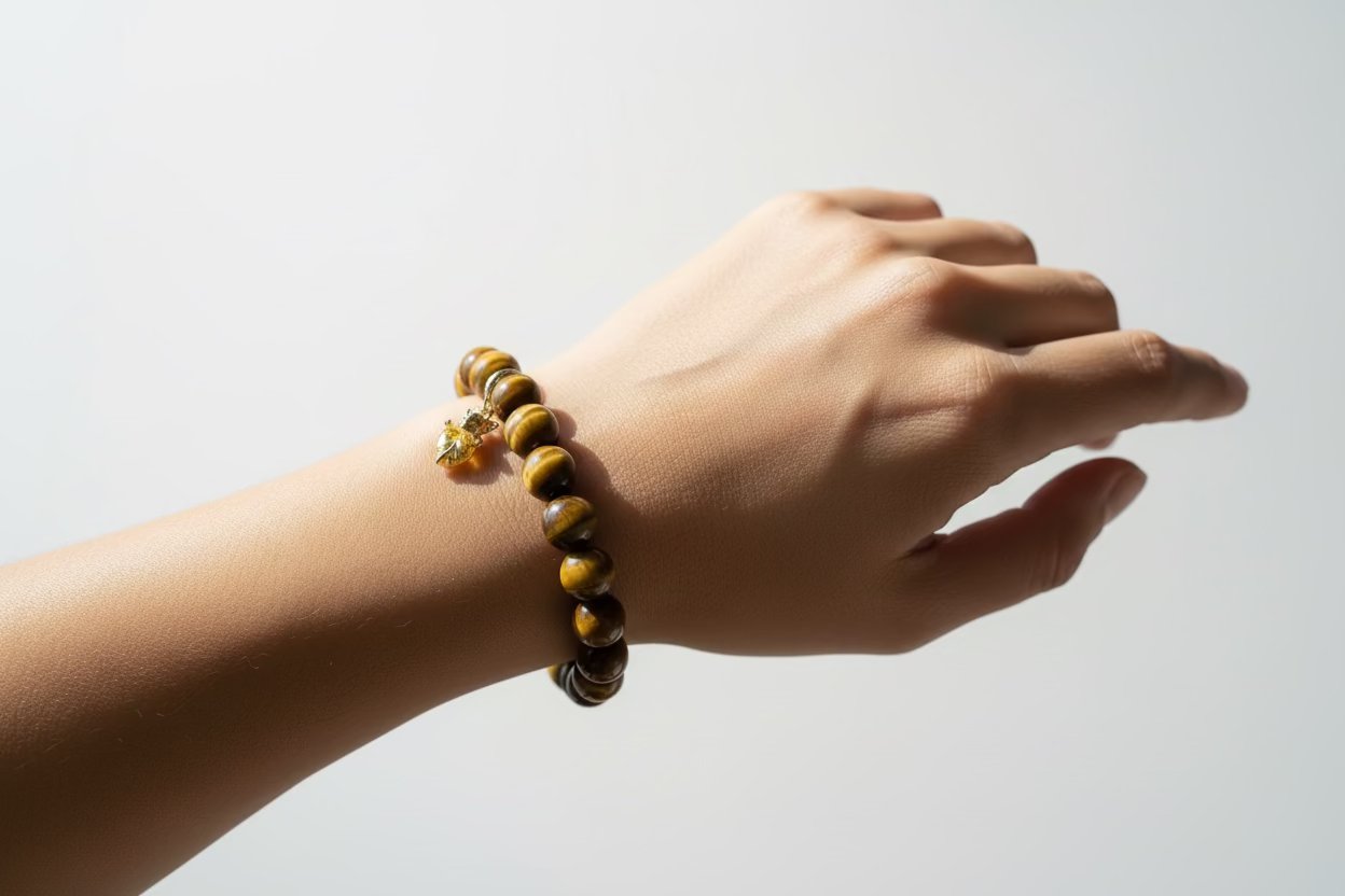 Aetheria Ariste — 10mm Tiger Stone Bead Bracelet