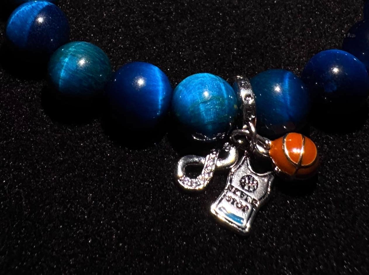 Aetheria Blue Tiger Royale — 10mm Bracelet